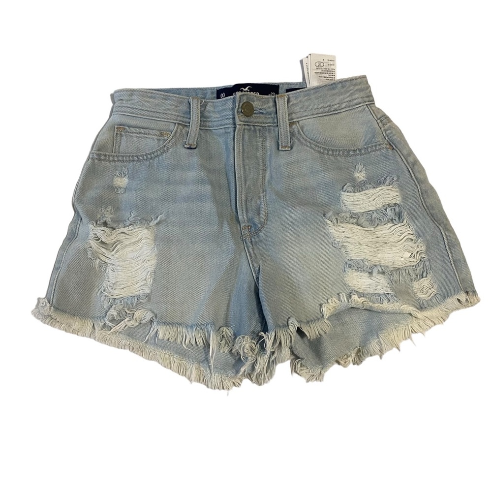 Hollister light washed ripped Jean shorts 00